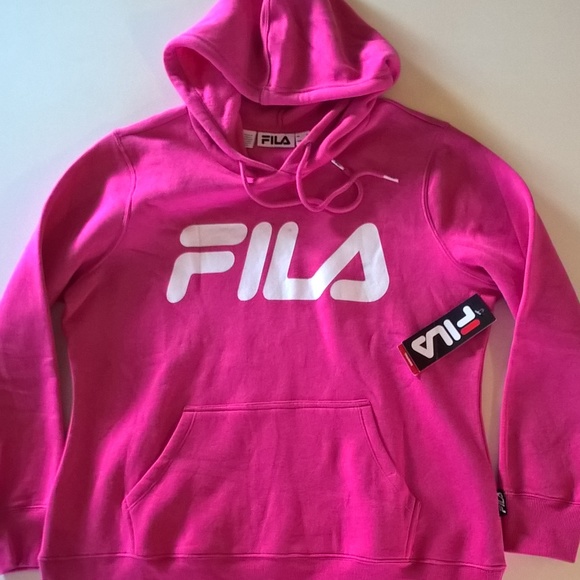 Fila Tops - womens fila hoodie size 1x pink new